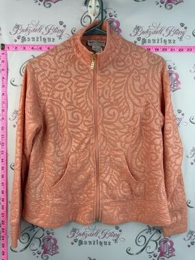 Drapers & Damon’s zip up sweater 3D Peach Quilted Full-Zip Bomber Jacket